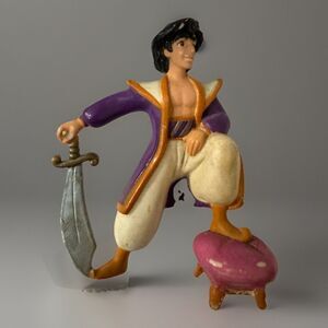 Vintage 1993 Disney Aladdin Prince Ali Figure Mattel Purple Outfit Sword Rare